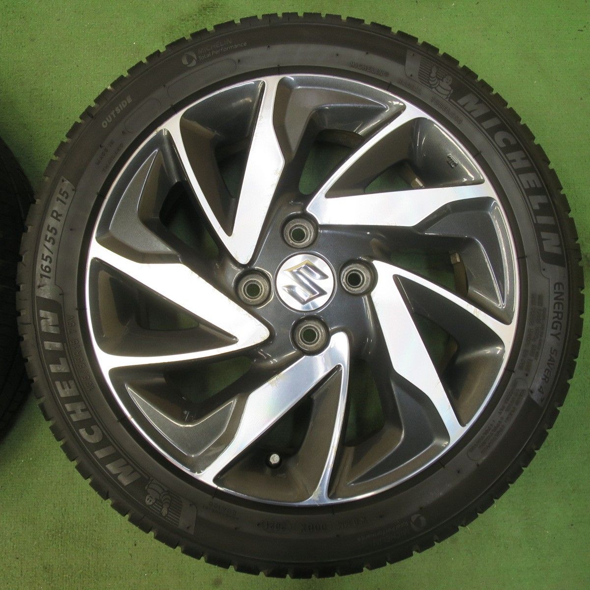 ※芋ころりん※ 15インチ スペーシア 純正 ホイール165/55R15 4本価格！21年☆スズキ スペーシア カスタム 純正 165/55R15