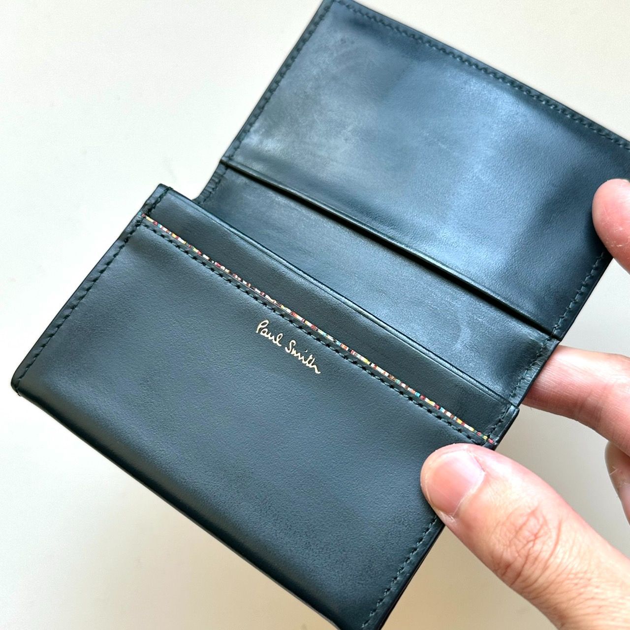 ポールスミス Paul Smith 名刺入れ マーケトリーストライプ