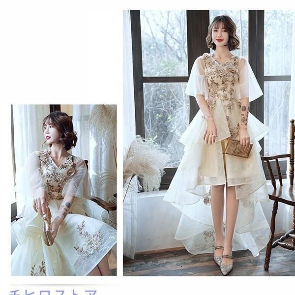 ショート丈 ひざ丈ドレス