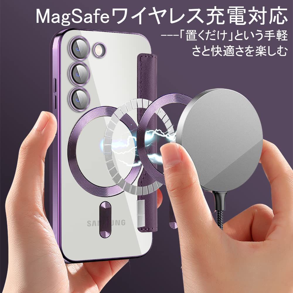 ケース 耐衝撃 : 手帳型 パープル スマホケース カバー pro 用 薄型 TPU 全面保護 軽量 iPhone 0 紫（素材（スマホ・携帯ケース）ハイブリッド