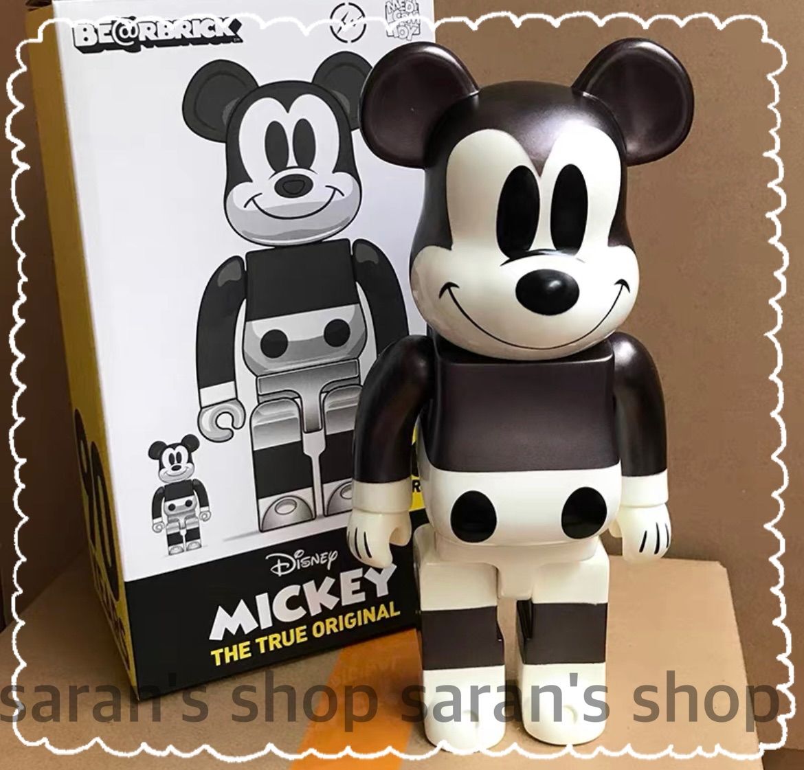 ベアブリック BE RBRICK ミッキーマウス ブラック ホワイト MICKEY MOUSE B-W 2020 Ver. 400% 28センチ