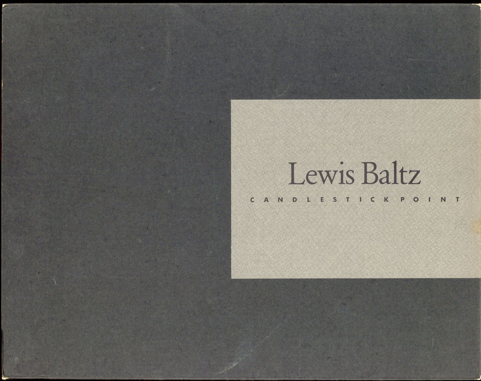 定番人気，送料無料 Lewis Baltz Candlestick Point アート・デザイン・音楽