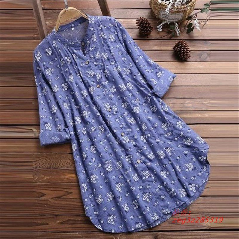 チュニック ロングシャツ シャツ レディース 花柄 ワンピース
