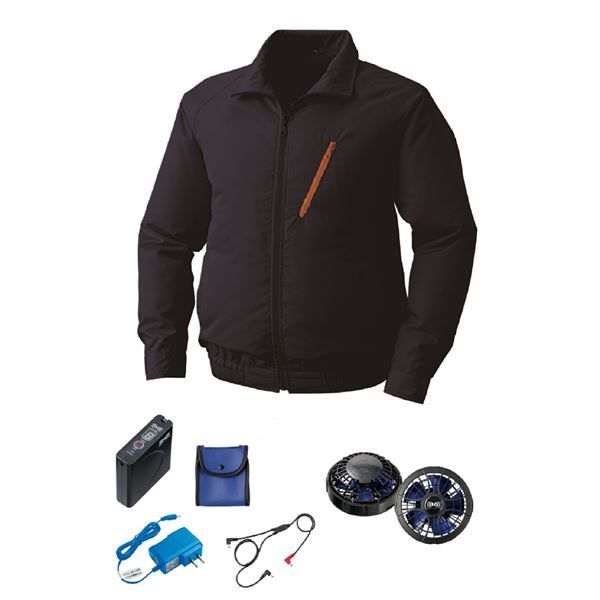 KU90810 空調服 R ポリエステル製フード付き FAN2400SPBB・RD9261