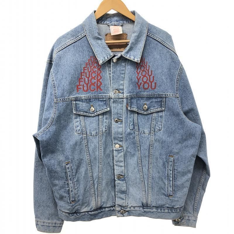 【中古】LEVI'S カスタムデニムジャケット W32 L36 ブルー リーバイス[10]