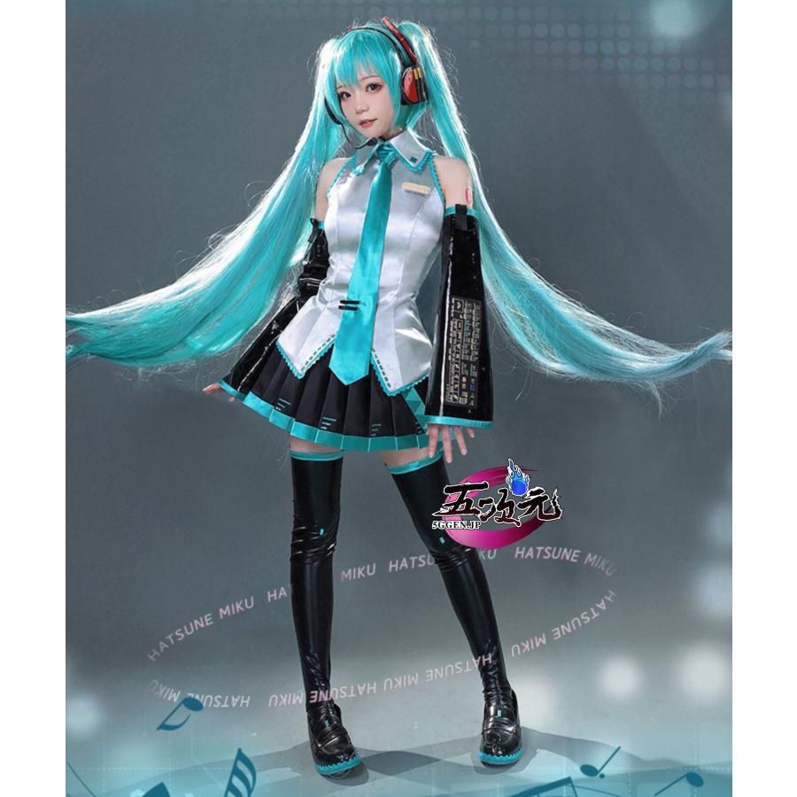 初音ミク コスプレ ウィッグ 衣装 ヘッドホン シール Amazon.co.jp: [Hushan] デコラティブヘッドホン 初音ミク
