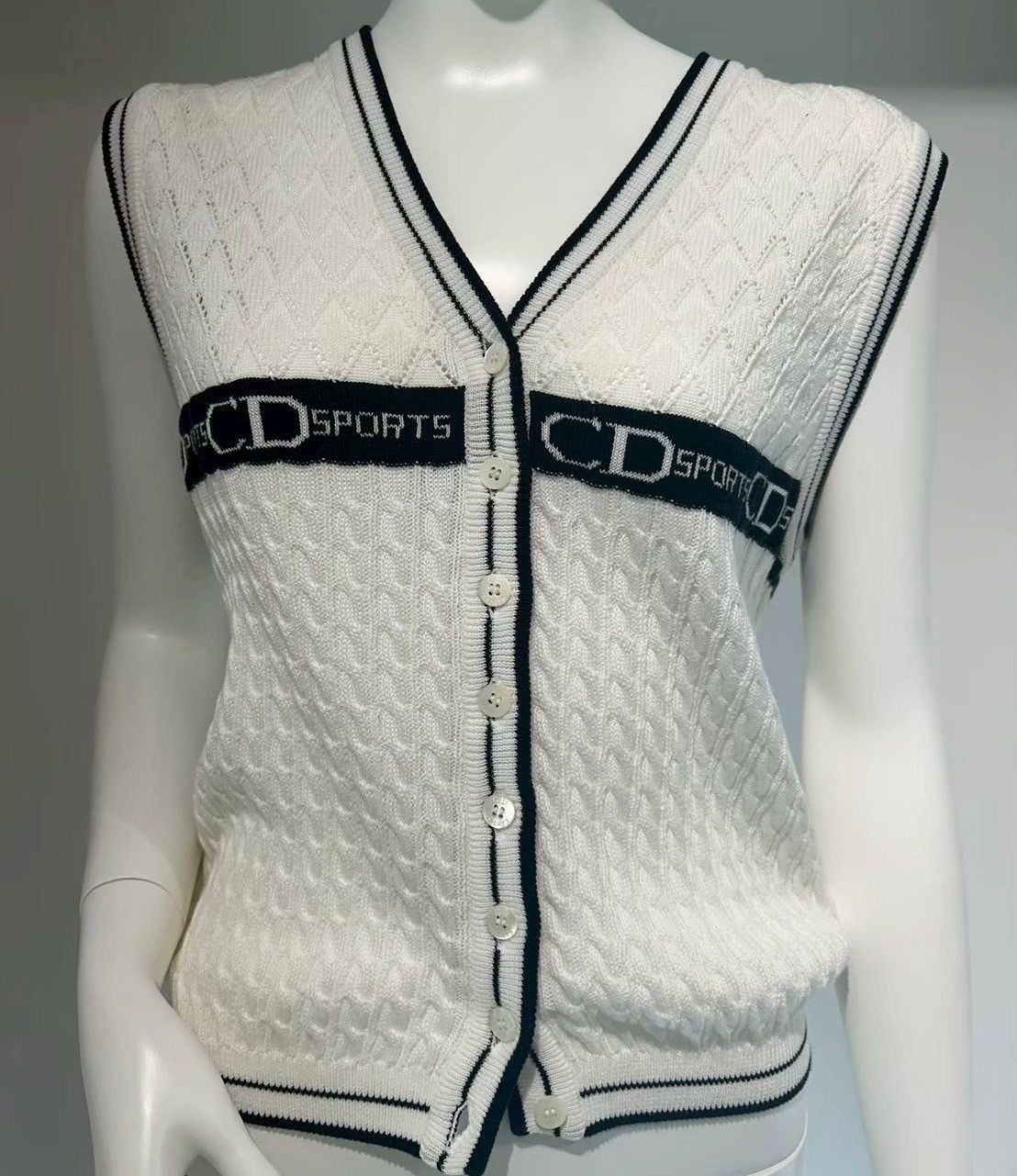 ディオール Dior ロゴ ベスト ホワイト サイズM
