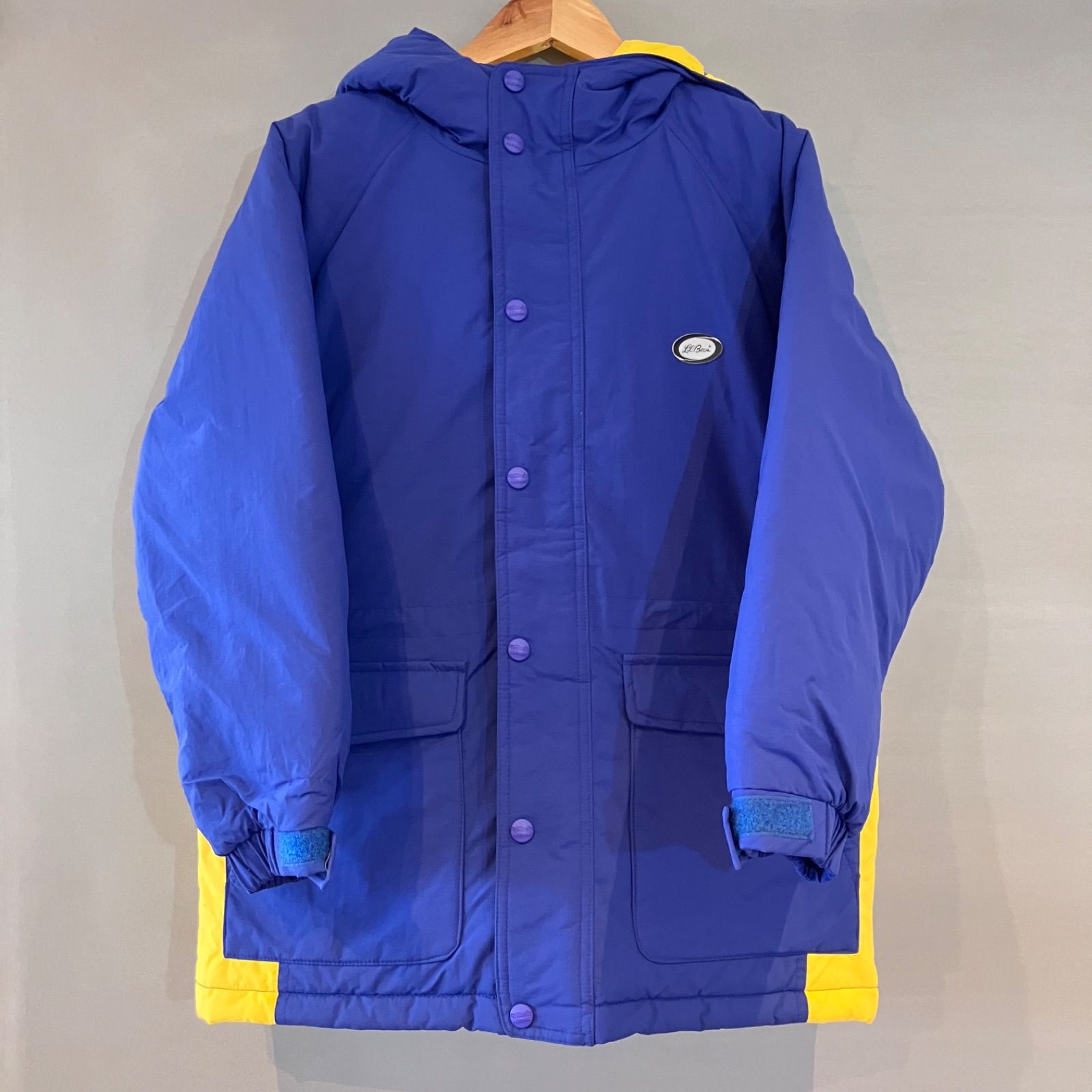 【数量限定，得価】 L.L.Kids by L.L.Bean エルエルビーン 中綿コート 青 × 黄 ブルー イエロー MED/10-12サイズ ダウンコート・中綿コート