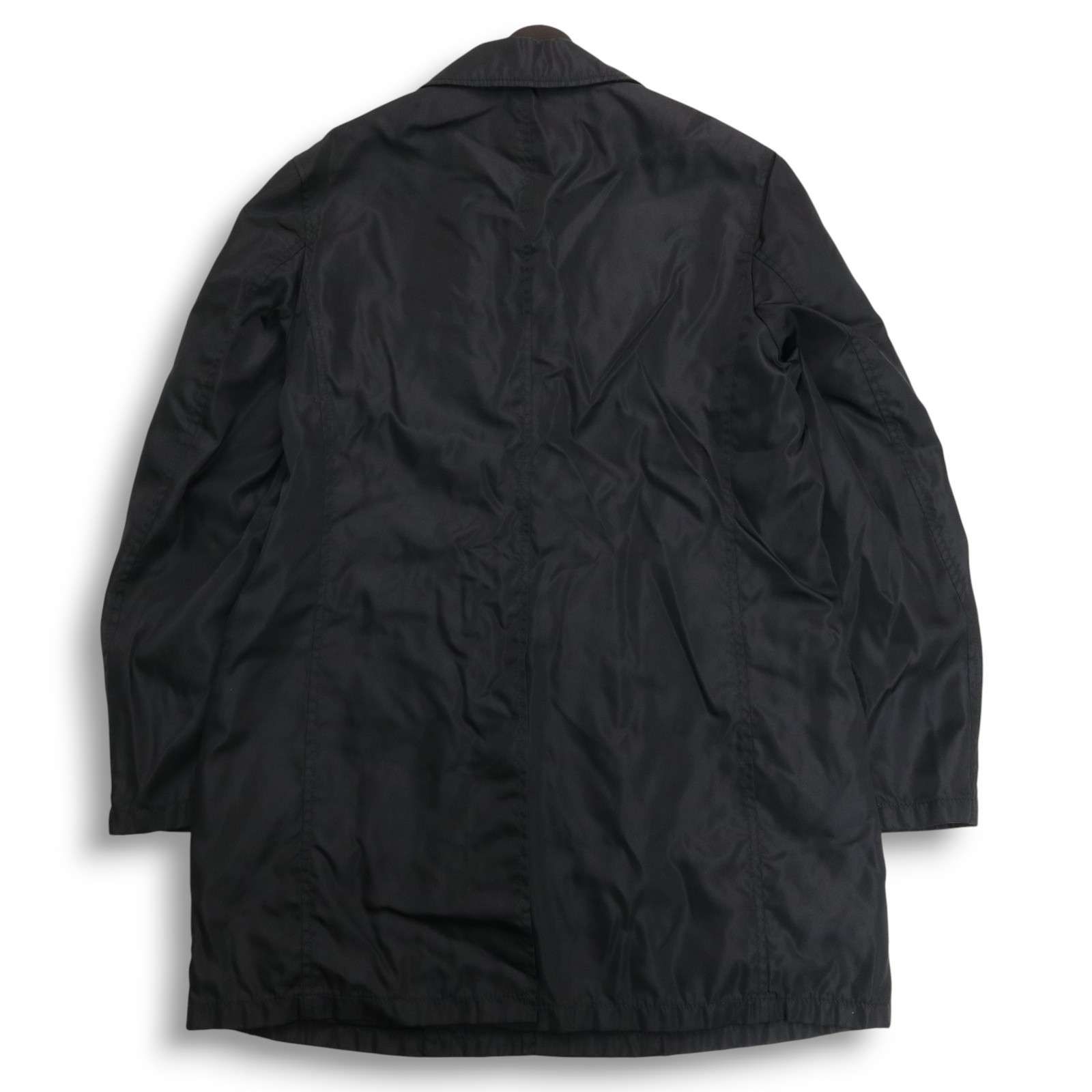 90s☆ PRADA プラダ 通年 ナイロン ハーフ コート ジャケット Sz.S