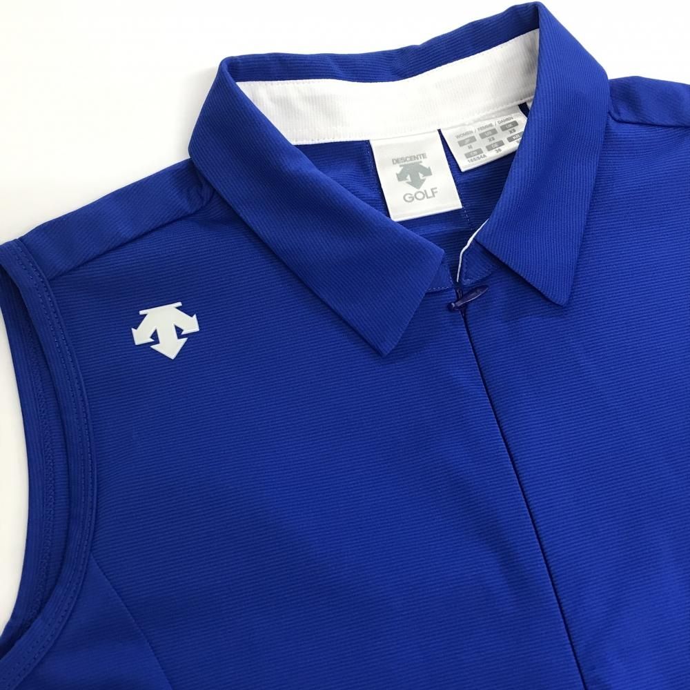 デサントゴルフ ノースリーブワンピース ブルー ハーフジップ 中田英寿 レディース M ゴルフウェア DESCENTE LLC-HASEGAWATOSO_COM