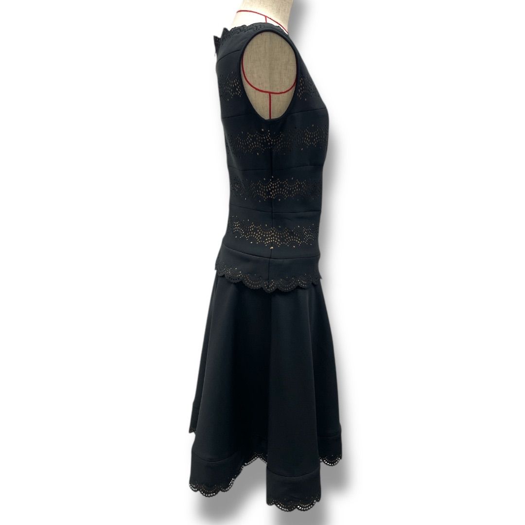 TADASHI SHOJI タダシショージ Laser Cut Neoprene A-Line Dress 