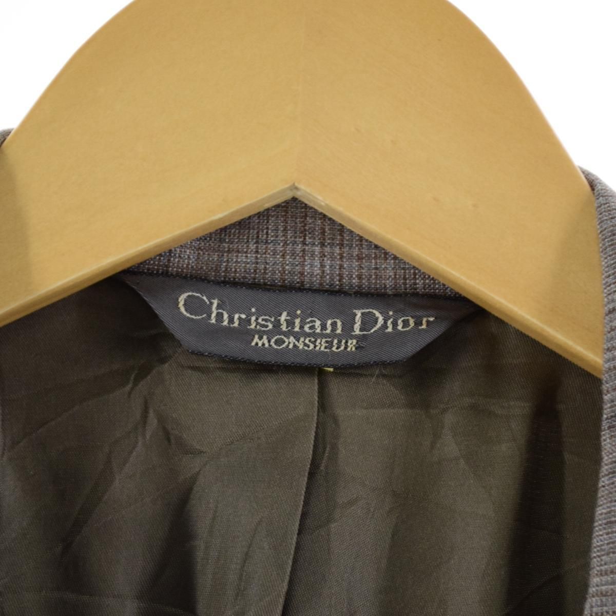クリスチャンディオール Christian Dior MONSIEUR チェック柄 テーラードジャケット USA製 メンズS /eaa200105