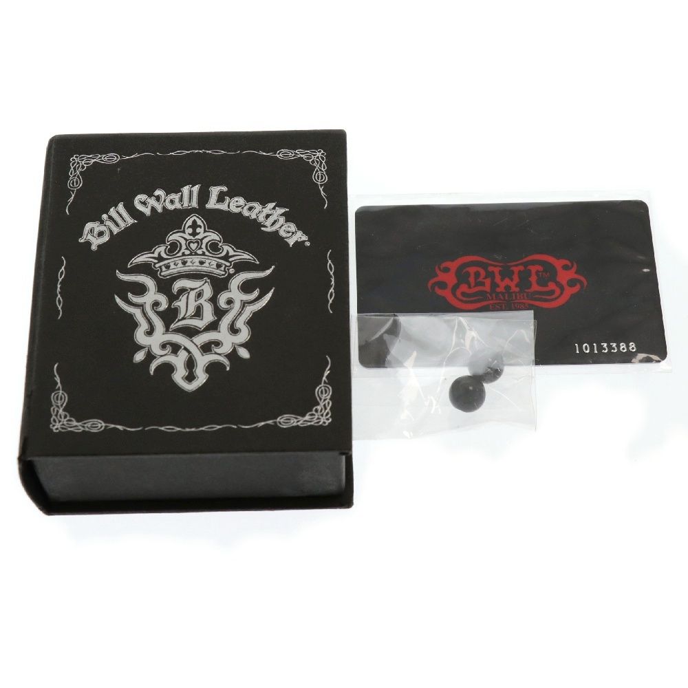 Bill Wall Leather オニキスビーズ スカルチャームブレスレット Bill Wall Leather/BWL (ビルウォールレザー) シルバースカル