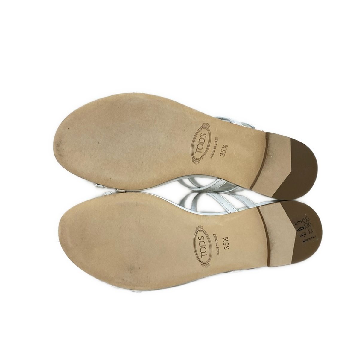 TOD'S(トッズ) サンダル 35 1/2 - 白 レザー - メルカリ