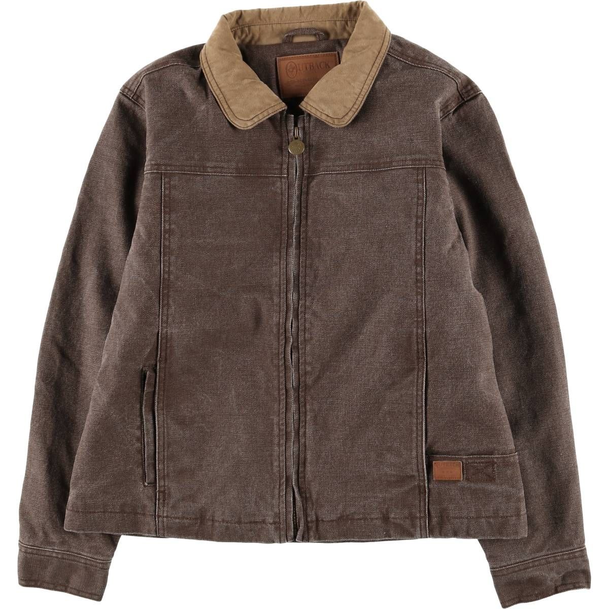 古着 OUTBACK WORKS 中綿入り ダックワークジャケット メンズM相当|eaa584734