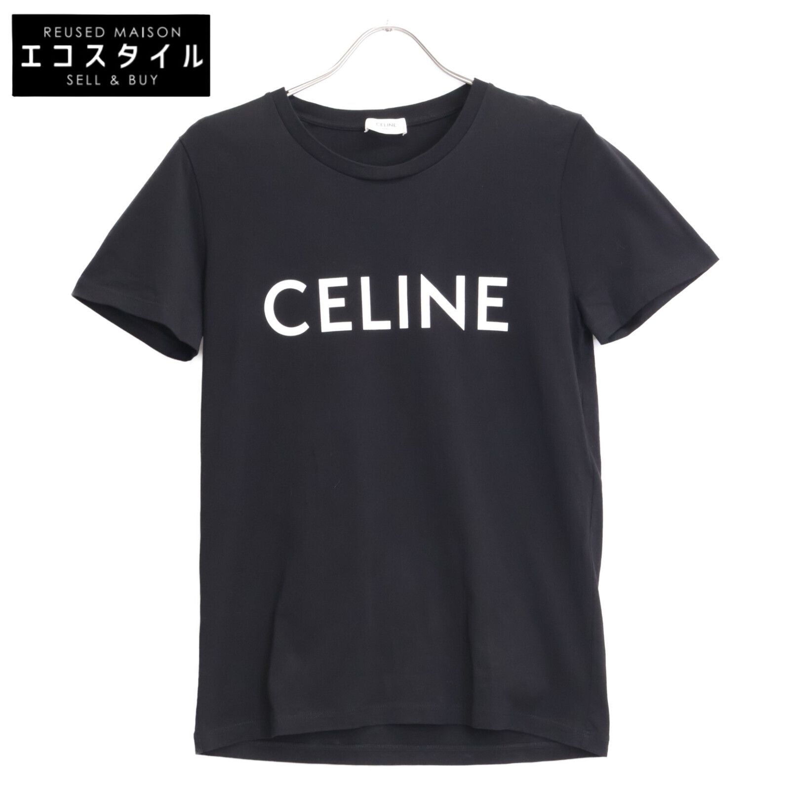 CELINE セリーヌ 2X314916G ﾌﾞﾗｯｸ ｸﾗｼｯｸﾛｺﾞﾌﾟﾘﾝﾄ Tｼｬﾂ S