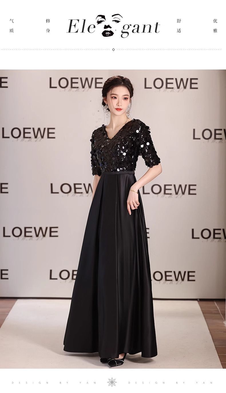 【新品】Vネックラメブラックマーメイドドレス/ブライダル/パーティドレス 楽天市場】ANGEL カラードレス 新作 Vネック リボンノースリーブ