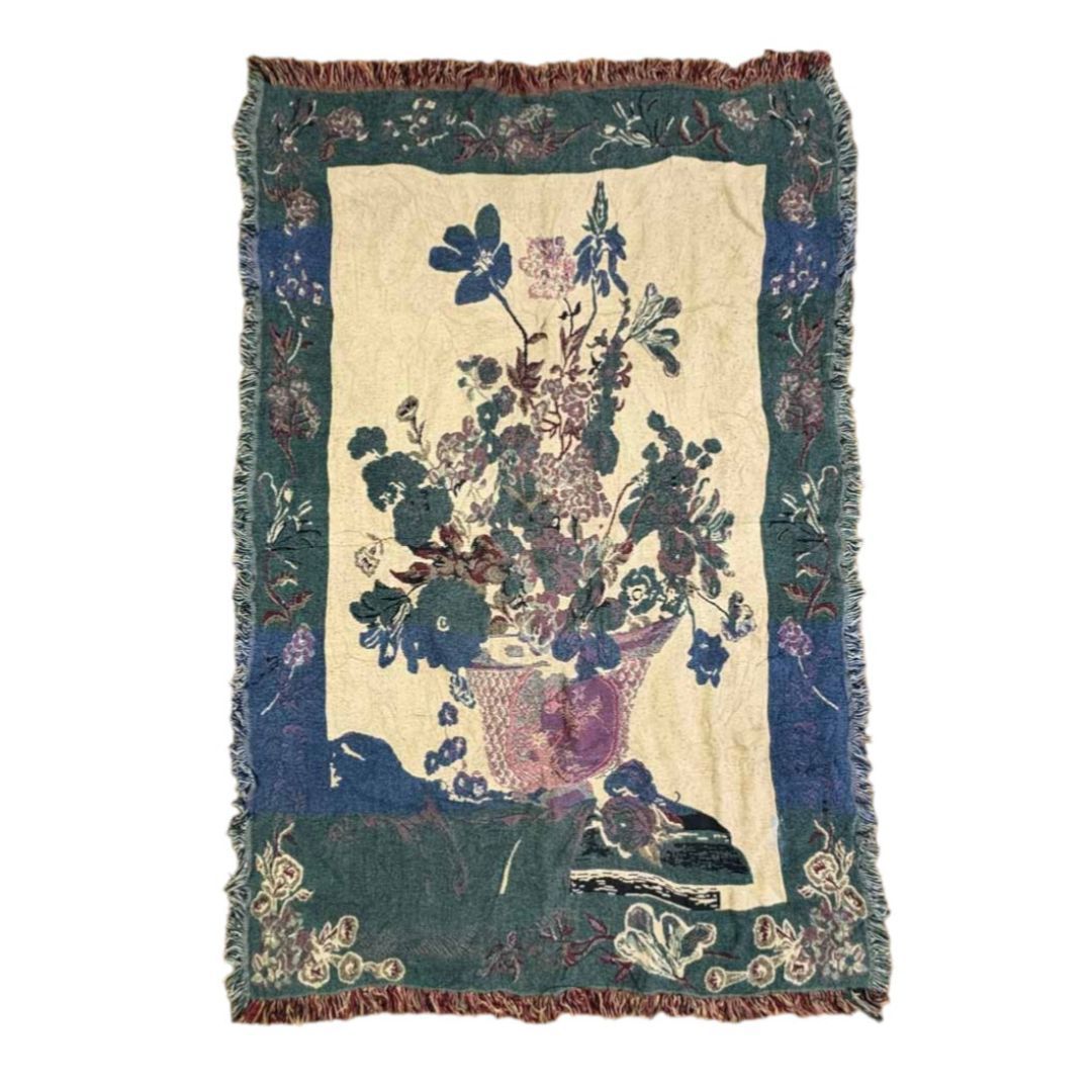 vintageラグ カーペット フラワー 花瓶 レトロ 1892 vintageラグ カーペット フラワー 花瓶 レトロ 1892 - メルカリ