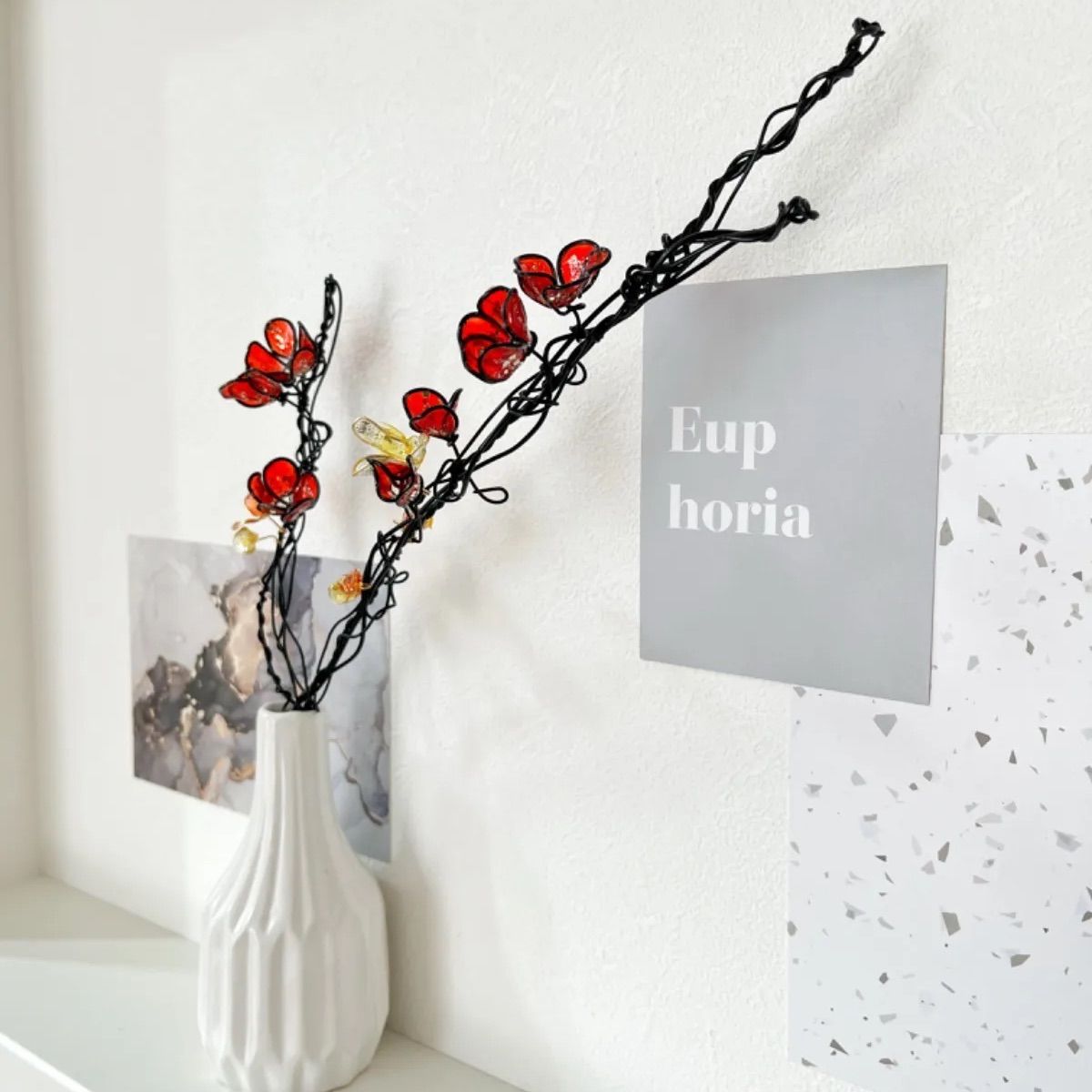 立体＊梅の枝花＊ワイヤーフラワー - メルカリ