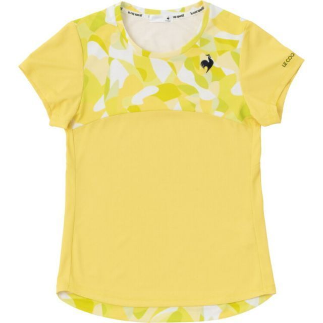 le coq sportif ルコック SUNSCREEN グラフィックゲームシャツ イエロー O QTWVJA01 YL | スポーツ スポーツ用品 レディース 女性 テニスウェア トップス グラフィック ゲームシャツ シャツ サンスクリ