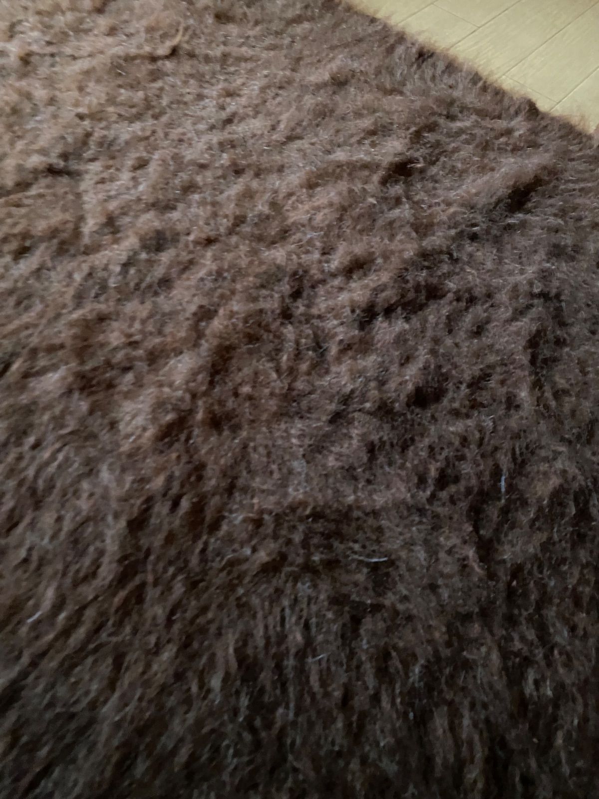 アンゴラヤギのモヘアで織られた手織りの毛布