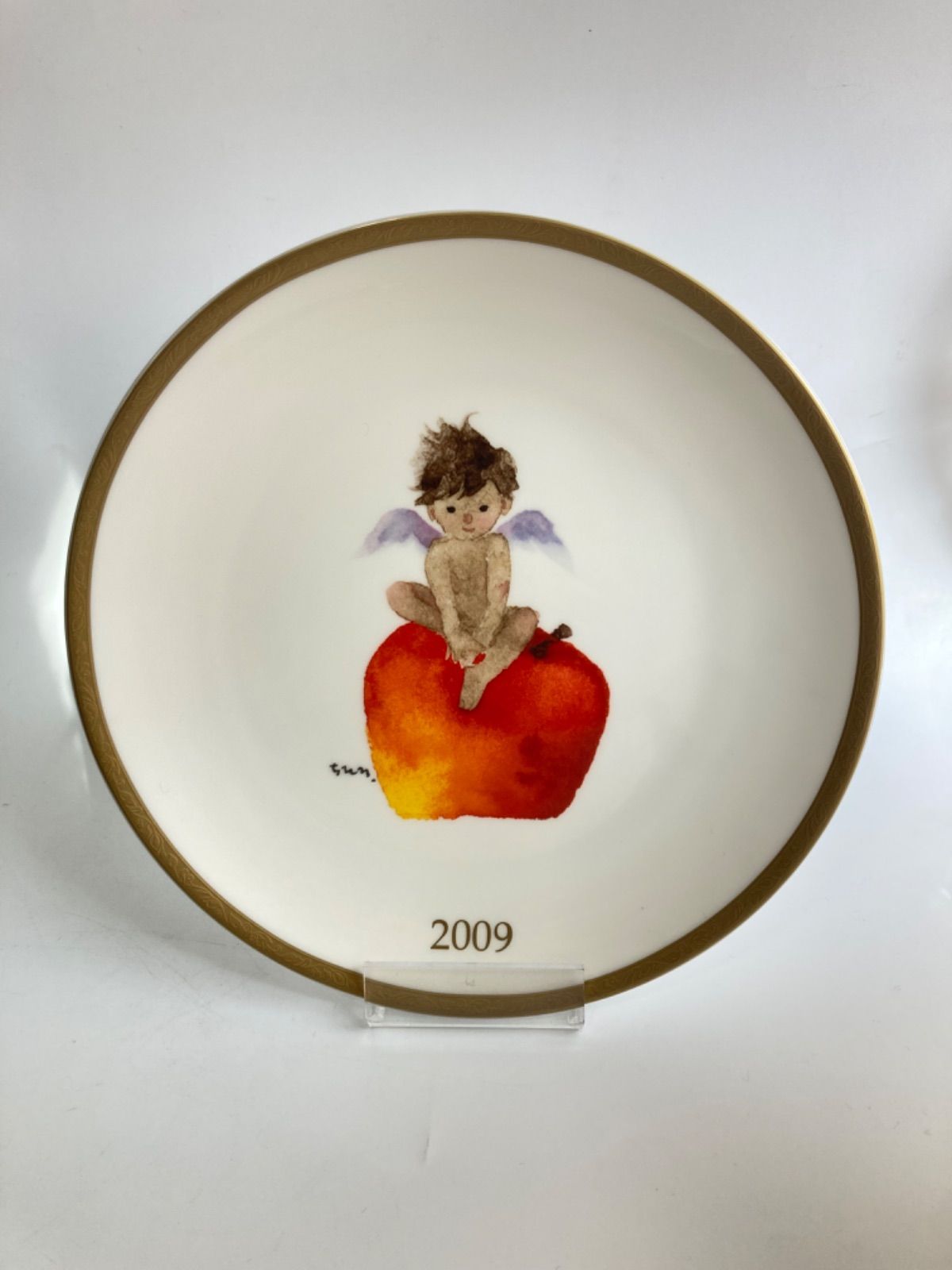 【新品】いわさきちひろ　イヤーズプレート　２００９年　ナルミ　飾り皿　ボーンチャイナ　日本製