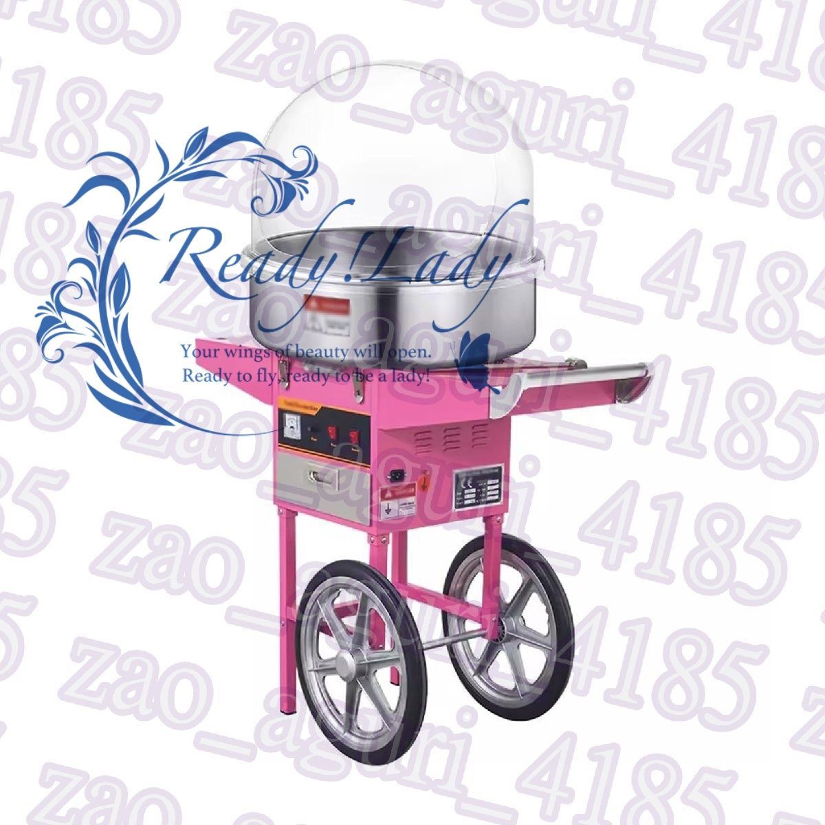 綿菓子機 電動綿菓子機 カート付き 1000W 業務用フロスメーカー ステンレススチールボウルスクープと引き出し付き 綿菓子機