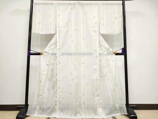 平和屋着物 上 夏物 森英恵 HANAE MORI 小紋 浴衣兼用 枝葉間道 やまと誂製 洗える着物 CYAA3117s5