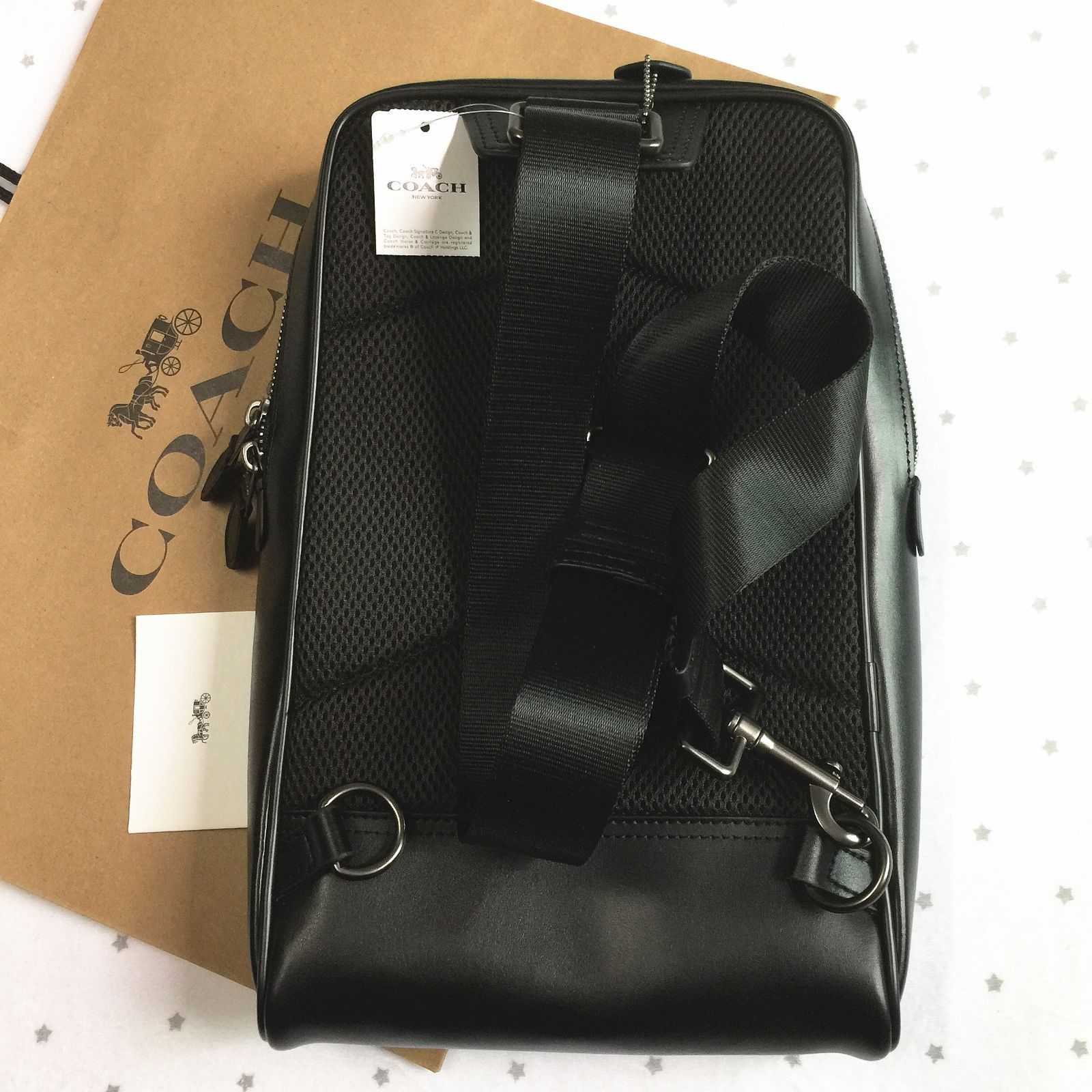 セール中】COACH コーチバッグ F89937 チャコール×ブラック スリング 