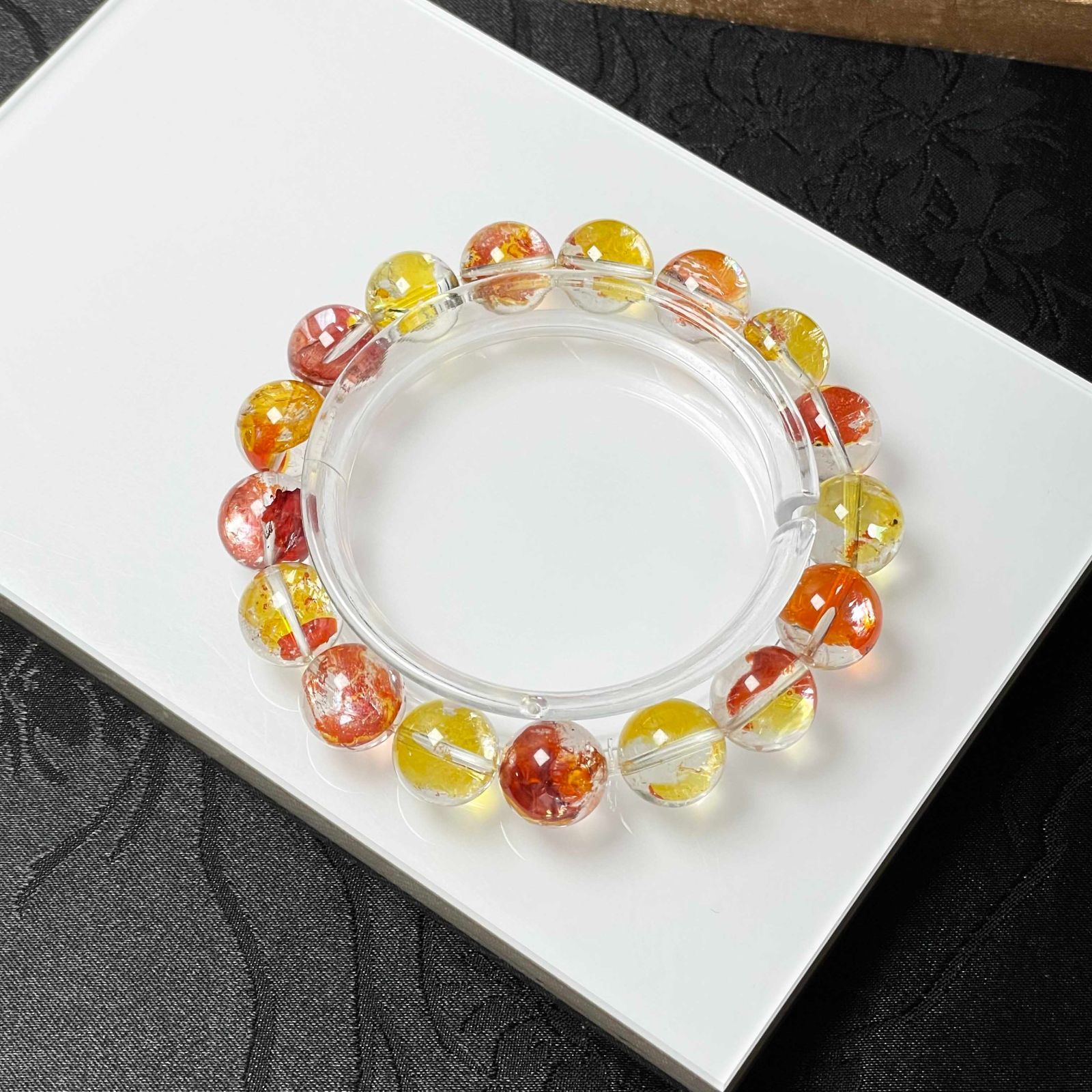 上級EU製 ハーキマーダイヤモンドクォーツ インクォーツ パワーストーン ブレスレット 天然石 プレゼント 11.9-12.2mm ZZ1543