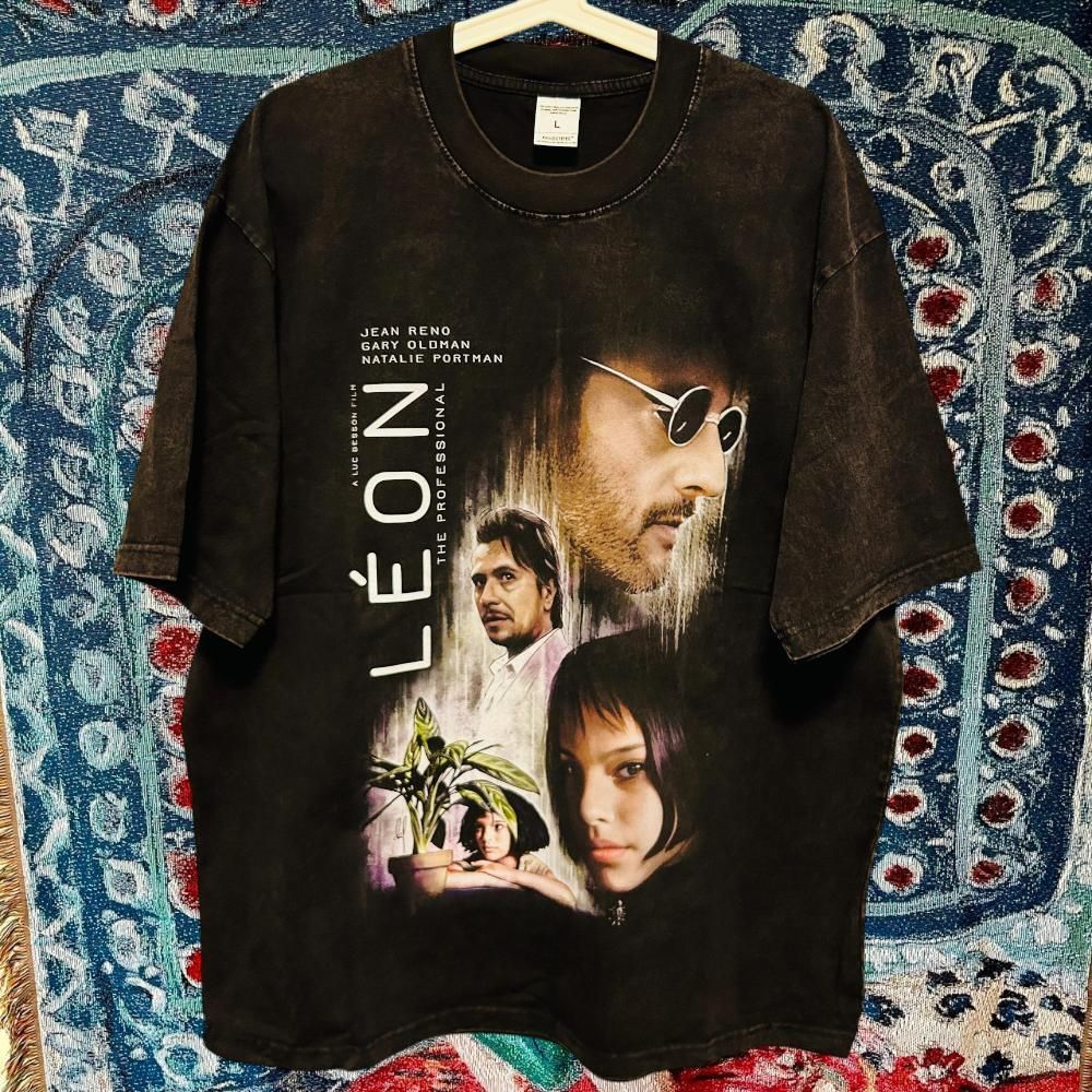 映画 レオン ジャンレノ カットソー Tシャツ半袖 新品未使用 ブラック 