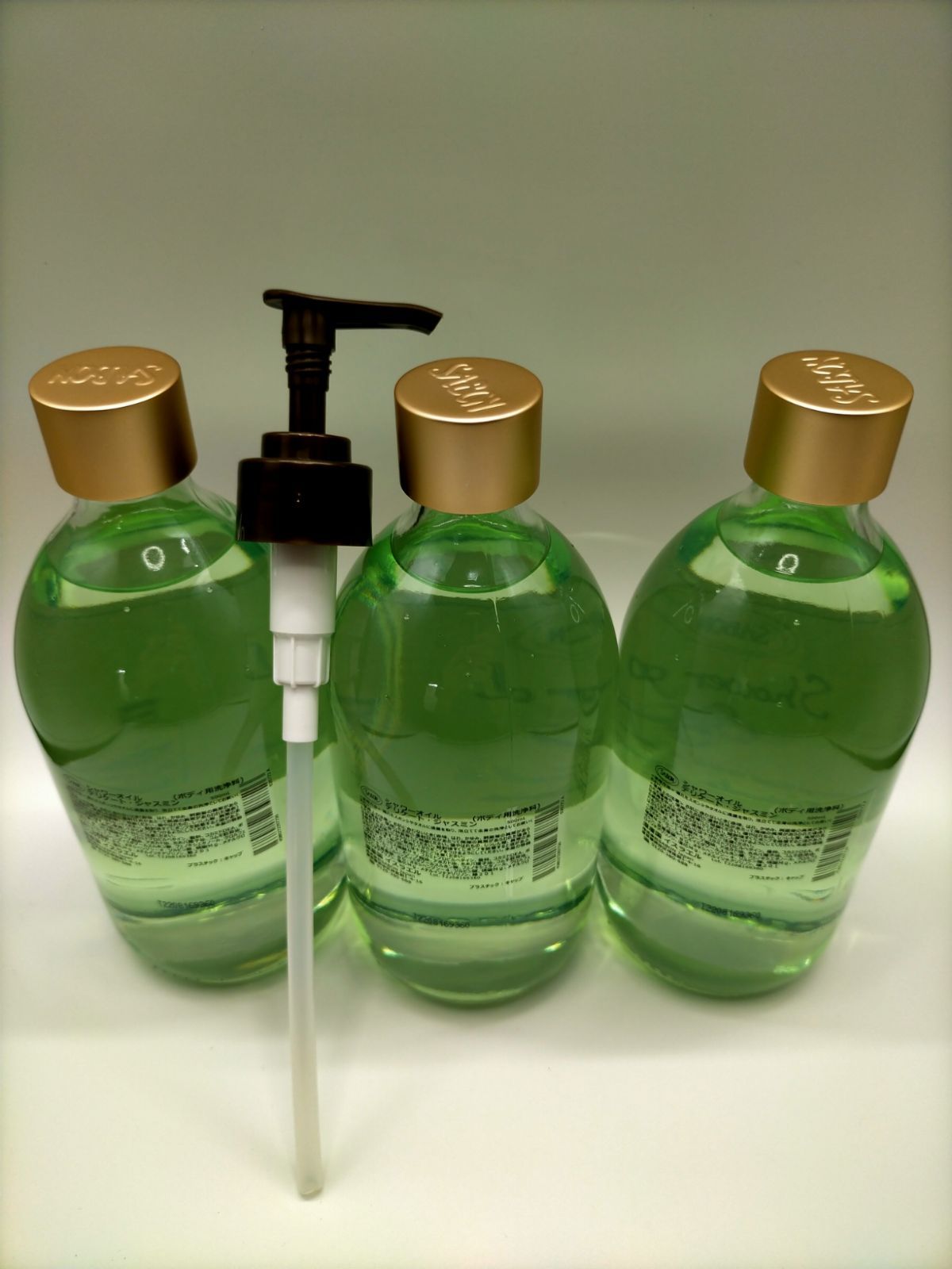sabonシャワーオイルデリケートジャスミン500ml×3＋ポンプ×1