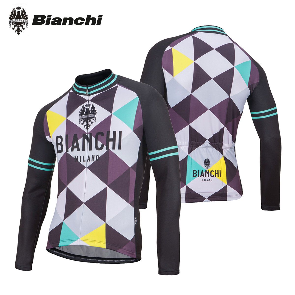 Bianchi - Bianchi ビアンキ★サイクルジャージ上下セット★長袖 新品】BIANCHI MILANO Leggenda ビアンキ ミラノ 長袖ジャージ
