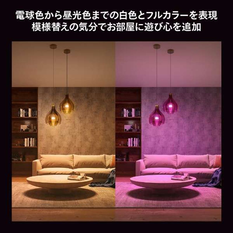 Philips Hue フィリップス フルカラー E26 電球 100W形相当