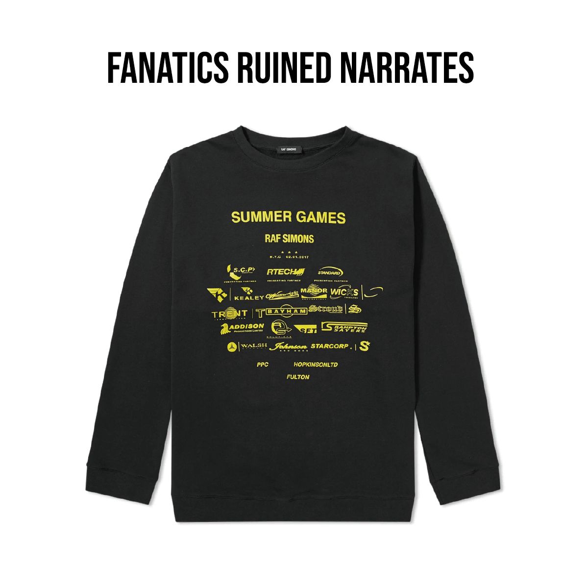 3 RAF SIMONS ラフ シモンズ 17AW サマーゲーム オーバーサイズ スウェットシャツ