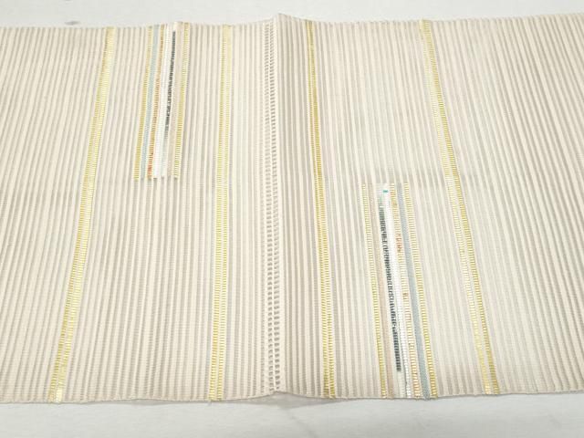 平和屋着物○八寸名古屋帯 作家物 雲重ね流水文 銀糸 正絹