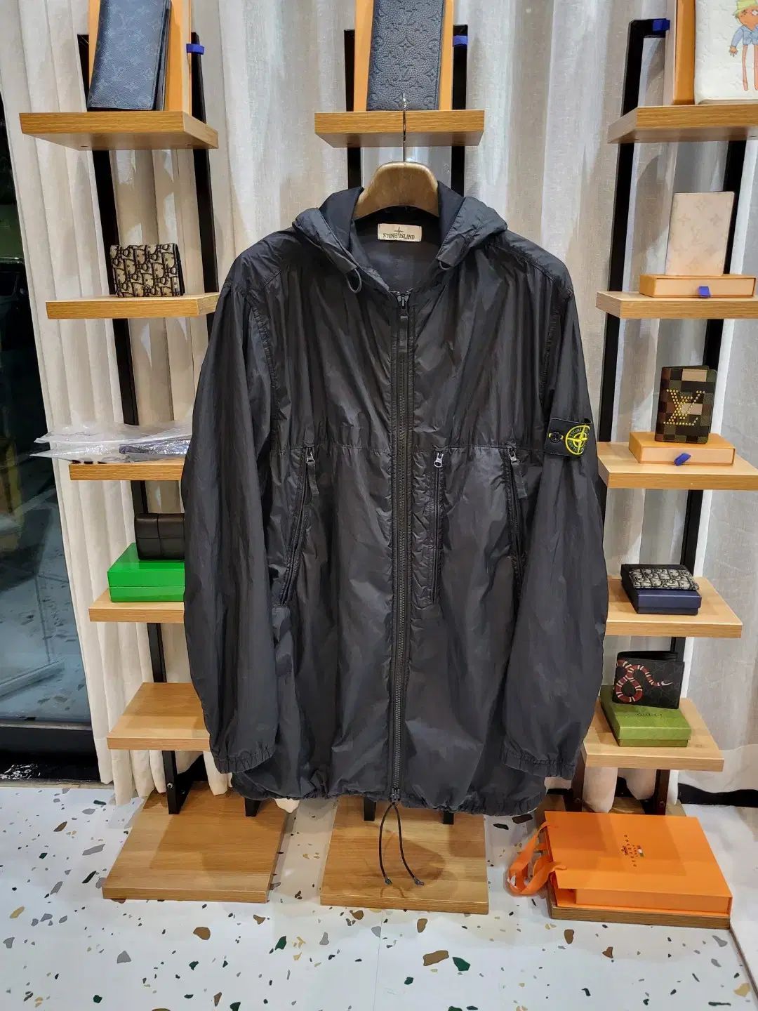 XL STONE ISLAND ストーンアイランド ガーメントダイング クリンクルレップス ウインドブレーカー