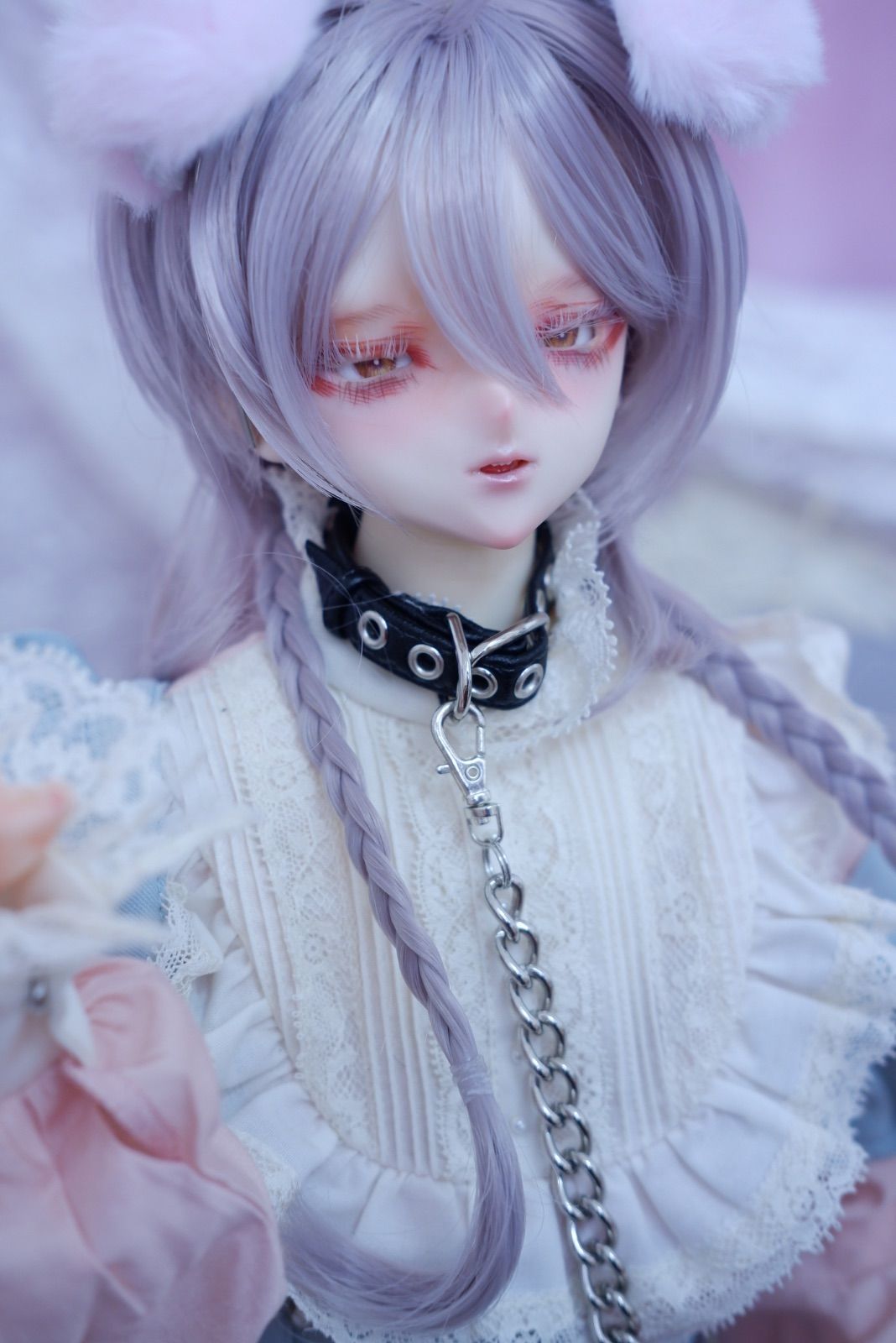 DDH-09カスタムヘッド(セミホワイト肌)+ドールアイ