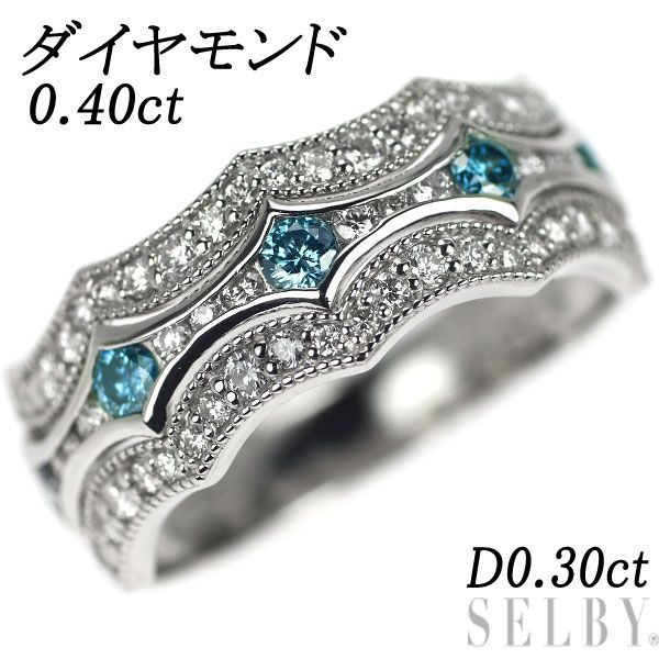 Pt900 ダイヤモンド リング TBD0.20ct D0.30ct