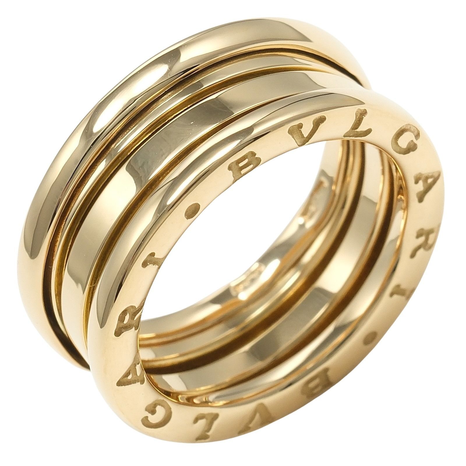 BVLGARI ブルガリ B.ZERO1 3バンド ビーゼロワン K18イエローゴールド 13号 レディース 9.6g リング 指輪