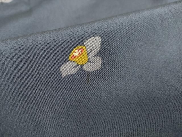 平和屋着物▽上質な小紋 単衣 舞花文 金彩 正絹 逸品 DAAS0493az
