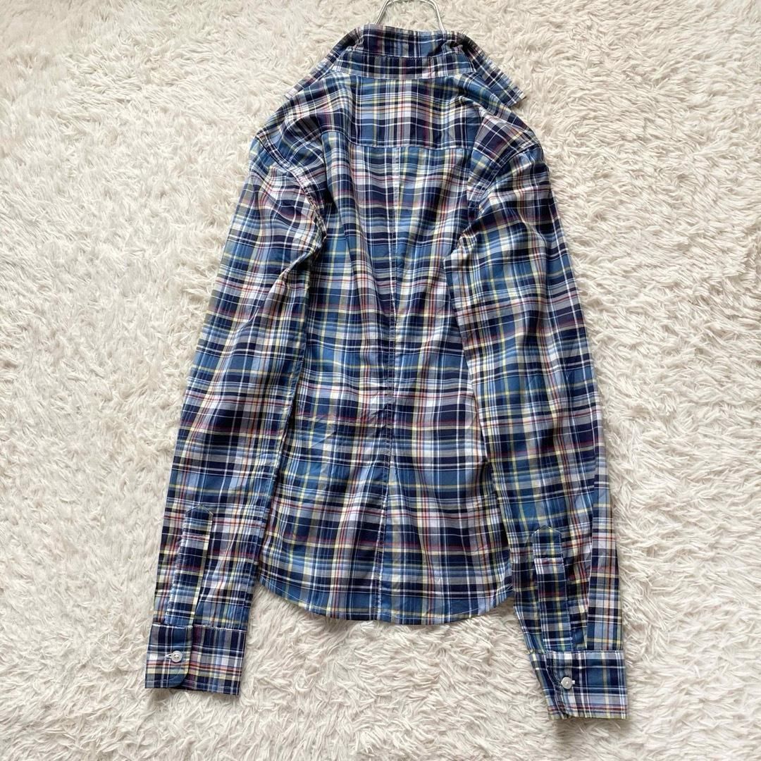 美品 フランクアンドアイリーン スキッパーシャツ チェック 長袖 BALLY 美品 フランク＆アイリーン BALLY コットン スキッパーシャツ チェック