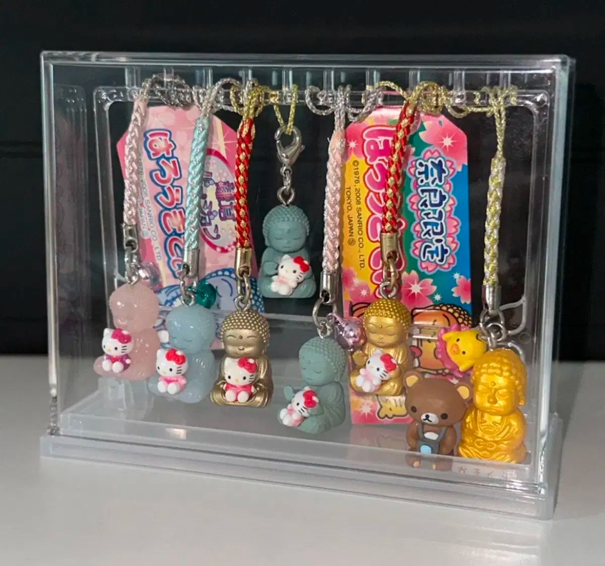 hello kitty(ハローキティ) 仏教連合 ストラップキーリング (ブッダ+カープ+フォーチュンハンマー)