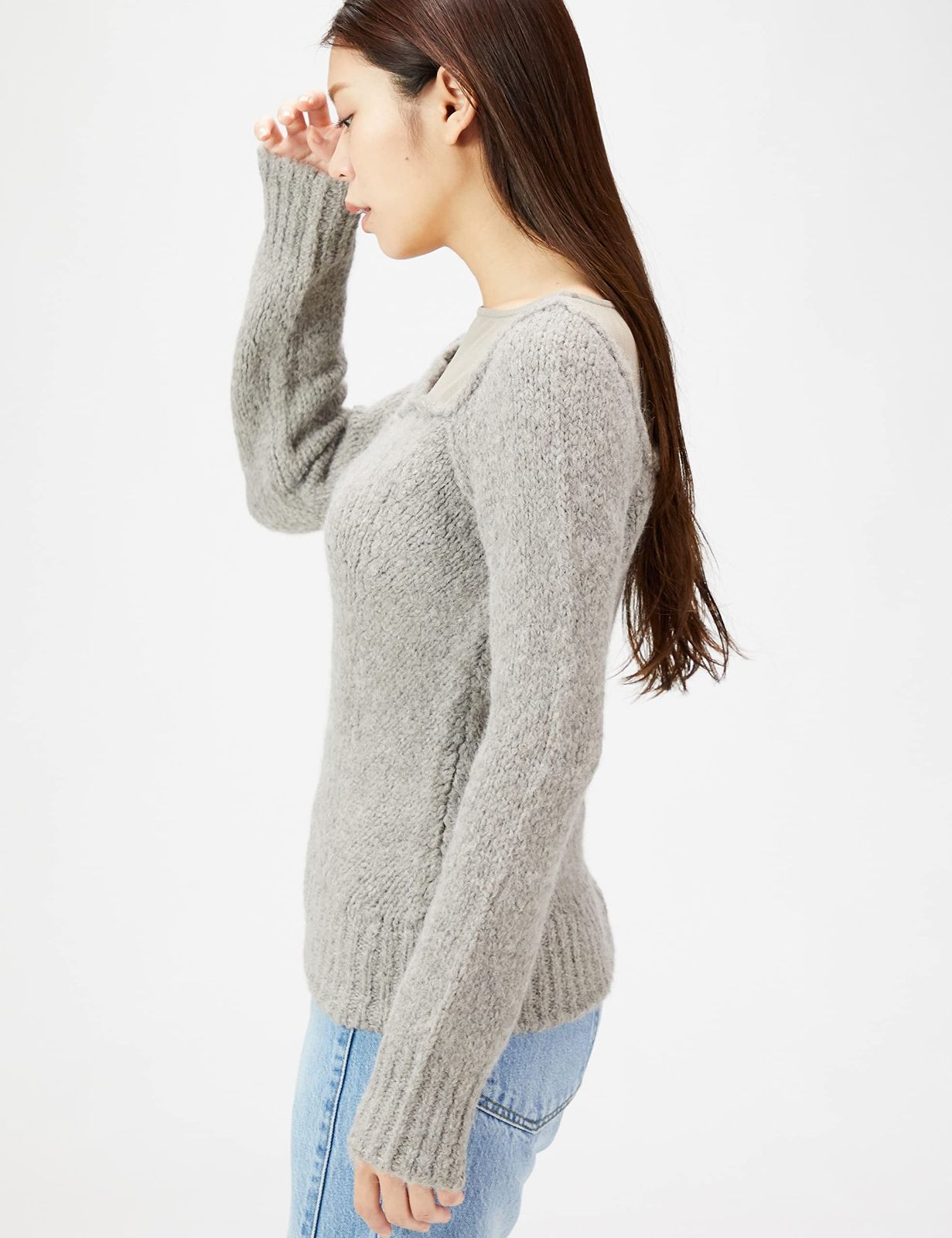 新着商品 レディース FWNT215262 デコルテシアーソフトニットトップス アイディー フレイ