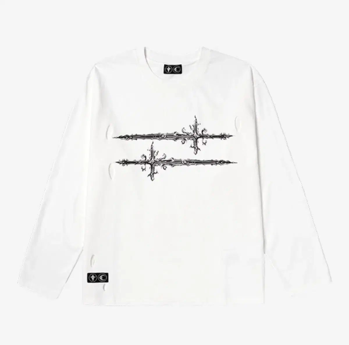 Thug Club サグクラブ クラブ クロス T 長袖 ロングスリーブ 白