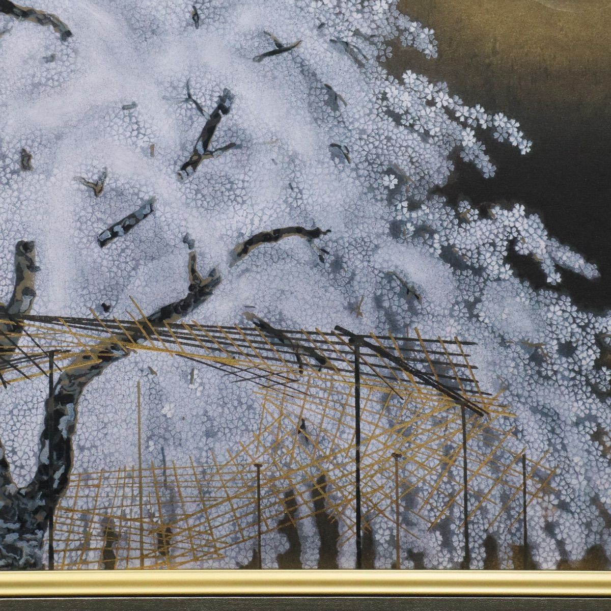 加山又造 『夜桜』 木版画 タトウ箱付 - メルカリ