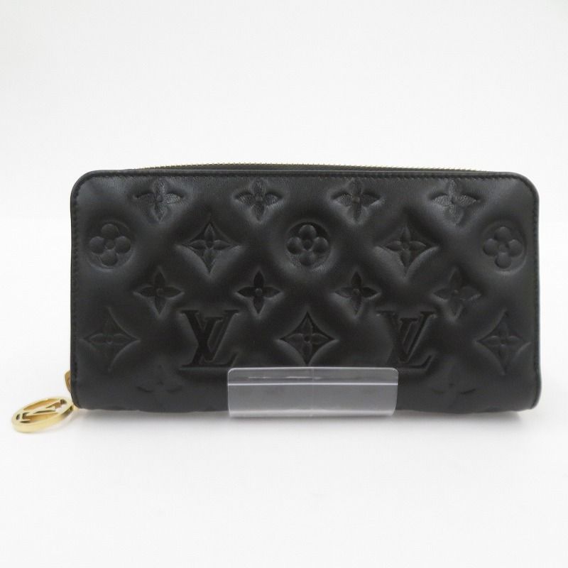 瀬戸大橋店 LOUIS VUITTON ルイ ヴィトン 長財布 モノグラム ジッピー ウォレット ラムレザー M81510 ブラック 125