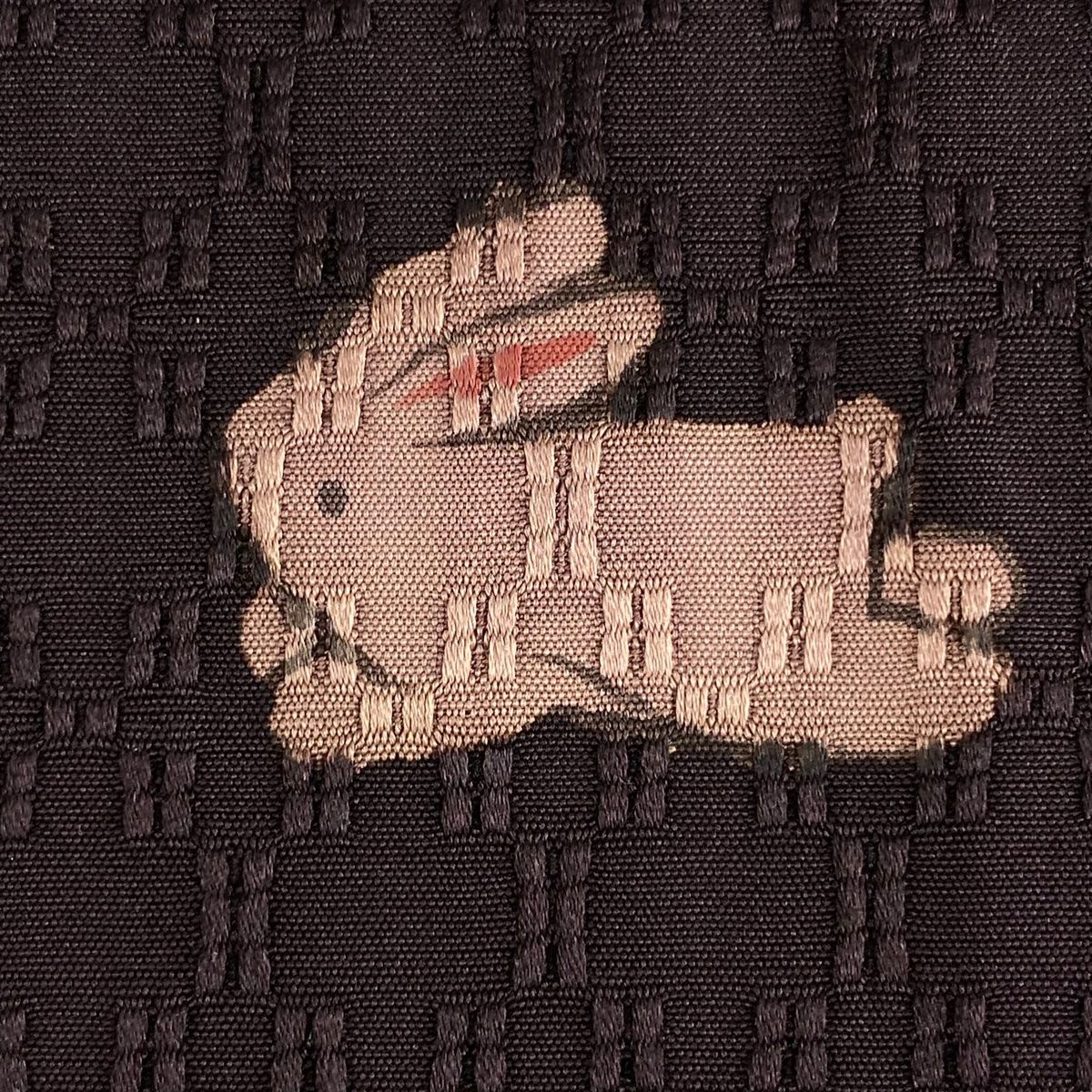 小紋 身丈159.5cm 裄丈66cm M 袷 紬地 うさぎ 濃紫 正絹 MERCADOAVALIA_COM_BR