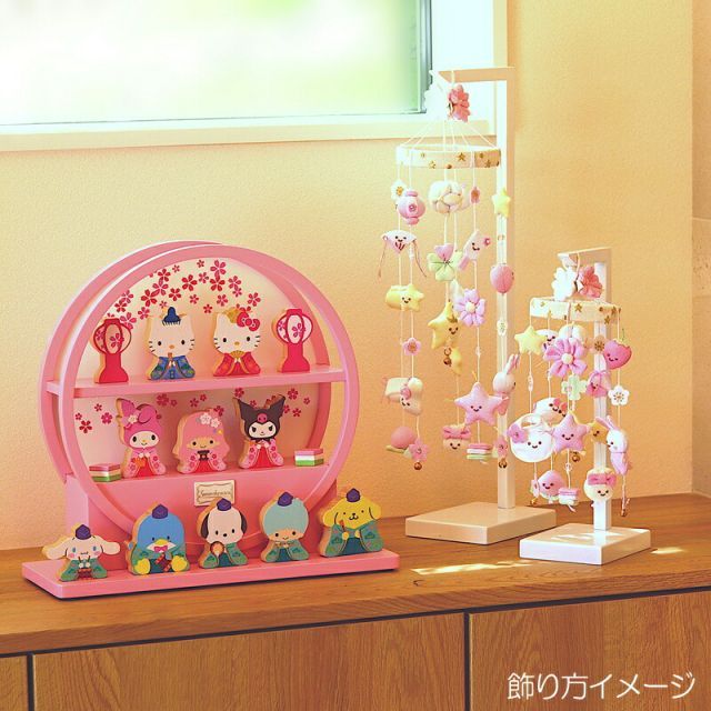 ちりめん細工　吊るし飾り台　桜 吊るし飾り つるし飾り 壁飾り インテリア ドア 飾り 桜とミニ