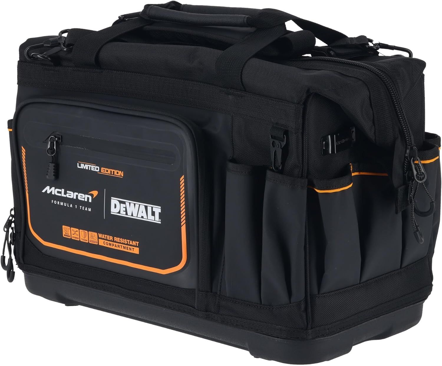 デウォルト DEWALT 角型バッグ マクラーレン コラボ 撥水 撥塵 耐久性 収納ケース ツールバッグ 収納BOX 工具箱 道具袋 鞄 DIY ストレージ DWST60104-9 サイズ L508×W290×H310